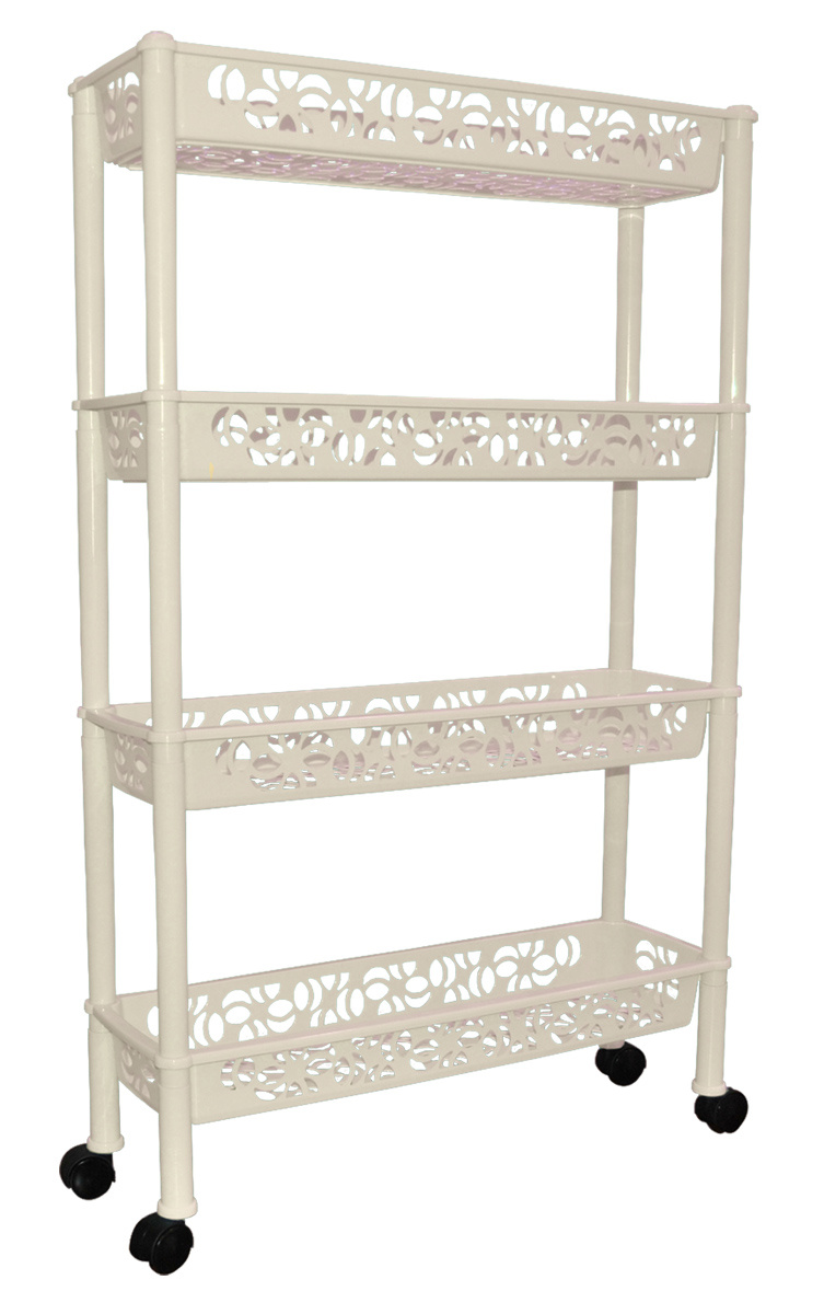 Этажерка четырехсекц.прямоуг длинн Prima слоновая кость