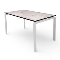 Стол Ареа,1400(+400)*800, металл БЕЛЫЙ+пластик (Бискайская сосна) B2
