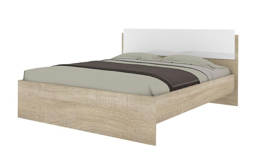 Бланка Кровать 1600*2000 дуб сонома/белый глянец