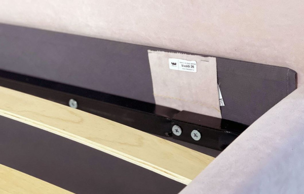 Кровать с основанием Лео 90х200 см нежно-розовый/графит