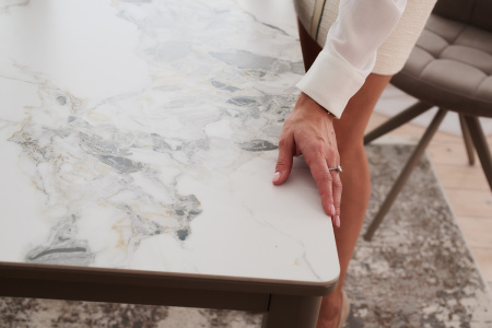 Стол Римини-мини-С, 90(+40)*65*75 мокко/Champagne