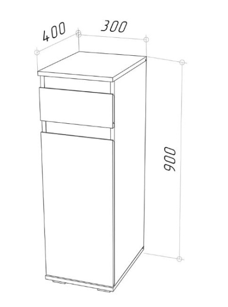 STARK Прихожая тумба с ящиком КМ-30 белый