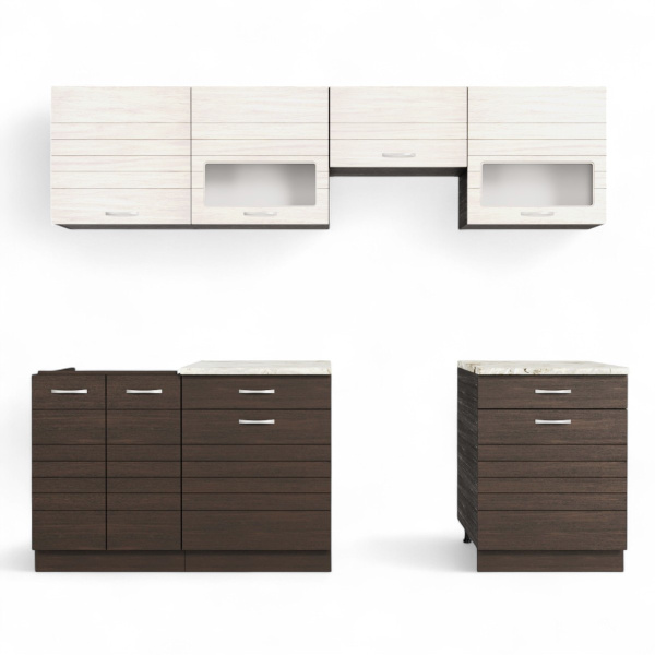 Кухонный гарнитур РУМБА №5/1 венге ЛЕН / ВЕНГЕ +сушка