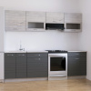 Кухонный гарнитур РУМБА №5/1 Анкор светлый ЯСЕНЬ / ГРАФИТ 