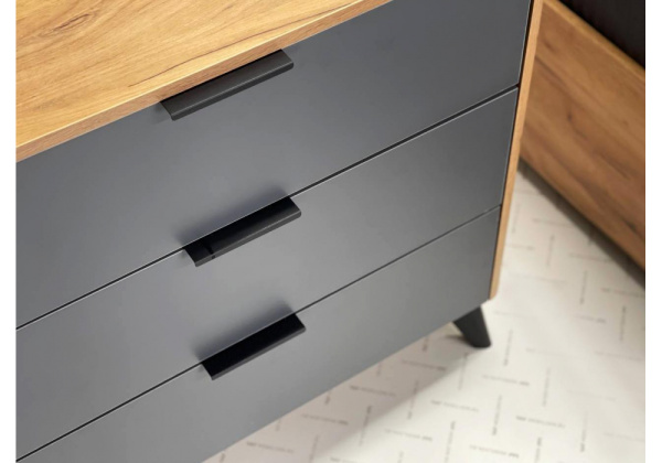 Адам Комод дуб крафт золотой/графит