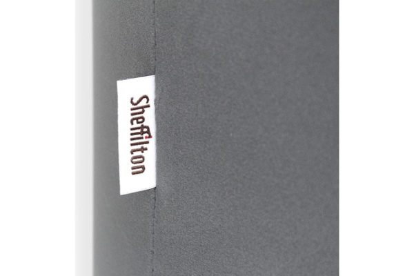 Банкетка Sheffilton SHT- B6 микровелюр/металл Б-13 (угольно-серый/черный муар)