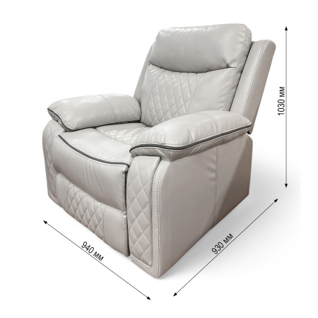 Кресло-реклайнер  YF-S 8032 Экокожа/Белый/ Электр. управление