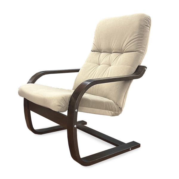 Кресло Сайма ткань Фреш 04 бежевый/Орех