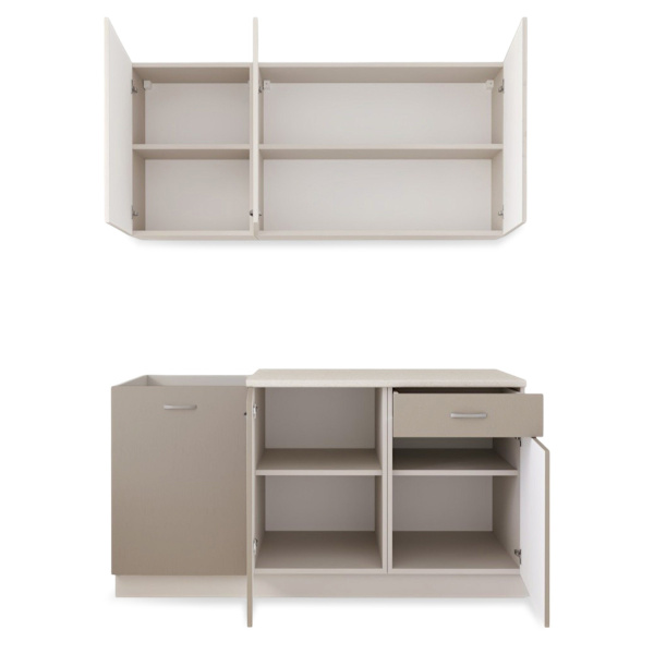 Кухнный гарнитур Комплект №2/1 Кашемир/Дуб Латте/Дуб Мокко