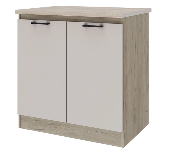 Сан-Ремо 454.33 Шкаф напольный ш80 Дуб крафт /Кашемир