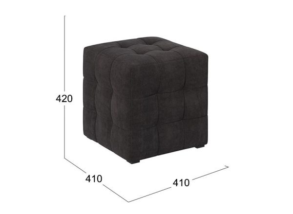 Пуф Тип 1 (Велюр Графит)