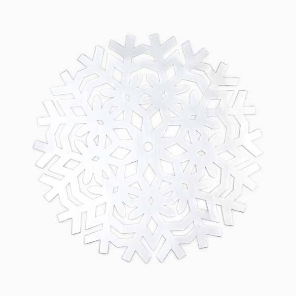 Салфетка сервировочная Доляна Снежинка цв.серебро, d 38