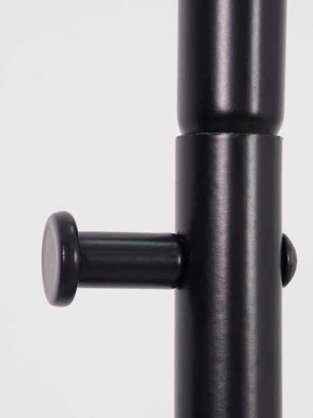 Вешалка гардеробная "Валенсия 22М" с двумя полками на колесах/Черный