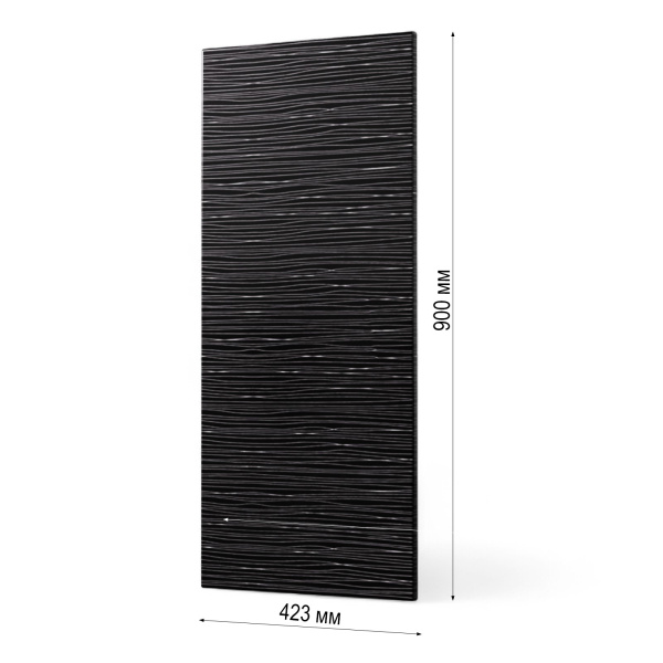 Фасад ВЫСОТА 900 ЧЕРНЫЙ СТРАЙП 423 для верхнего углового