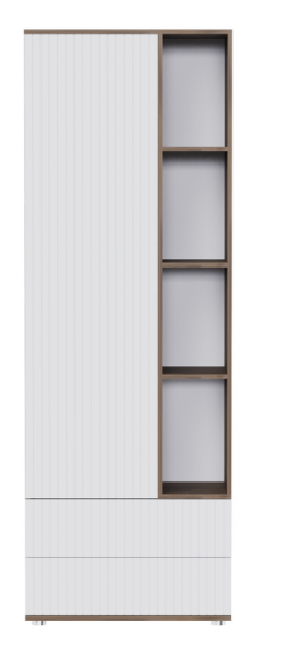 Пенал Вертикаль МДФ 1 кат. Дуб самдал, МДФ Белоснежный, Правый