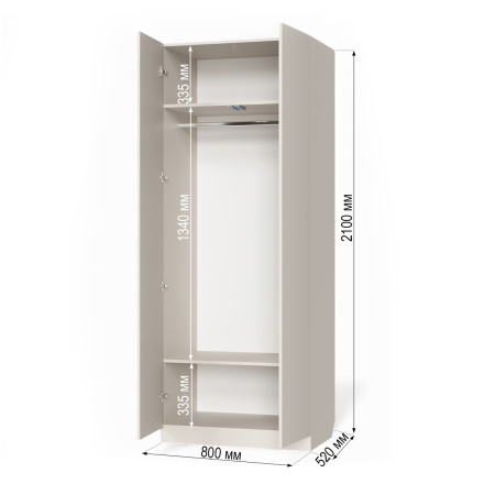 Шкаф Лофт 2дв д/одежды (штанга)