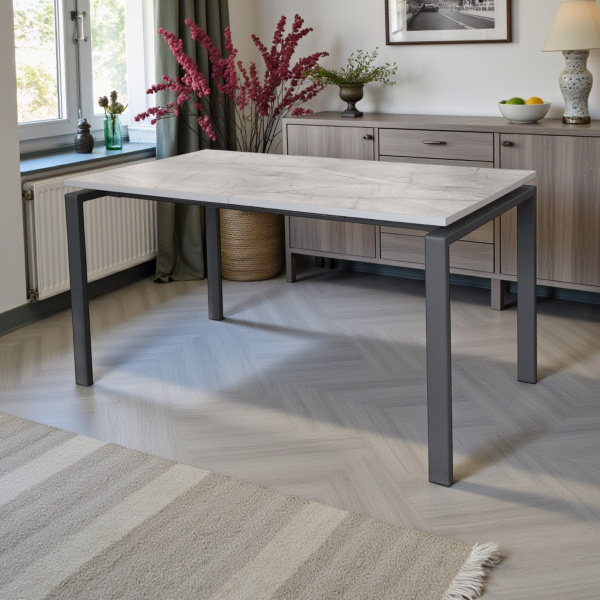 Стол Ареа,1400(+400)*800, металл Графит+пластик (LEMARK 0435)