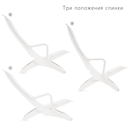 Шезлонг 1920х620х320мм (белый) 