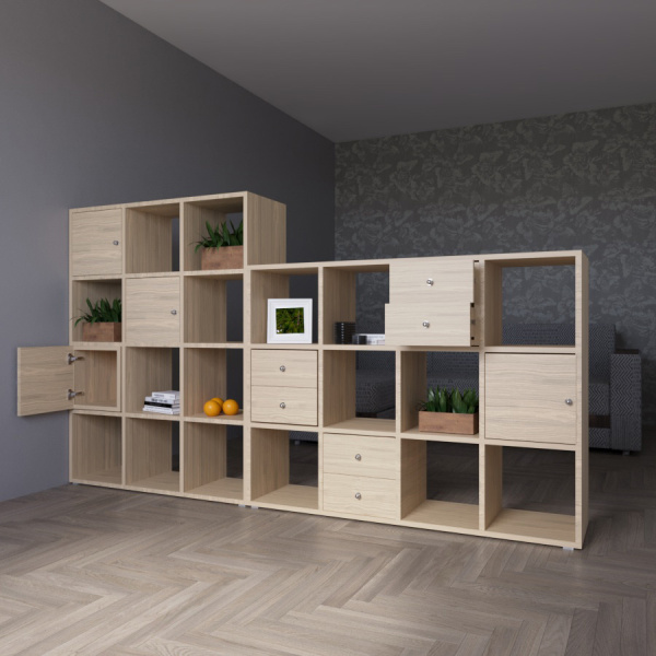 КОРИНН  Стеллаж 3 х 4 ячейки / Дуб сонома 