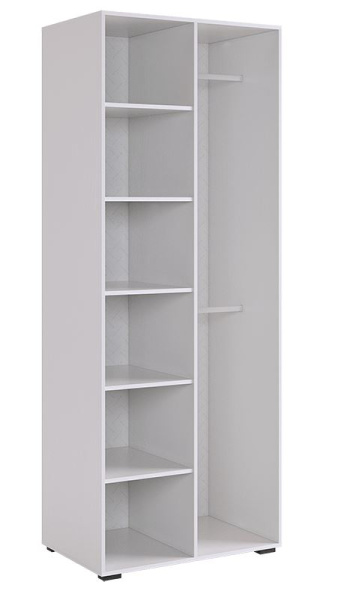 Ева Шкаф 2 дв/104.01/Белое дерево/Белый матовый