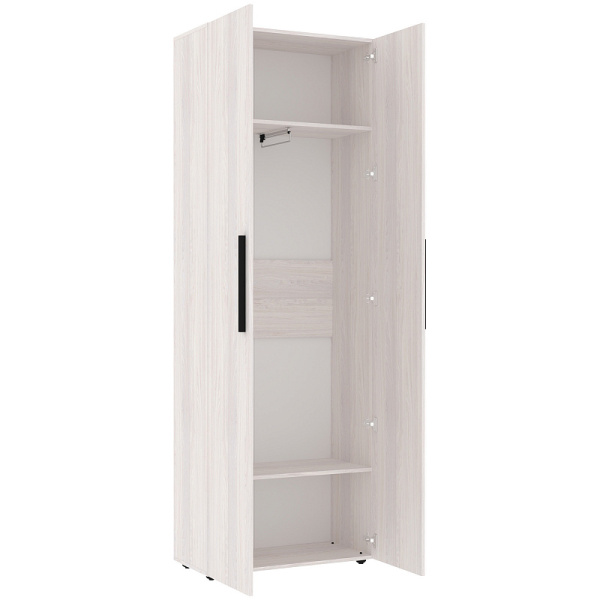 Nature 92 Шкаф для одежды 2-х дв/глухие фасады/ Ясень Анкор св-Черный